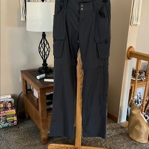 Prana Gray Cargo Pants Straight Leg Full Length